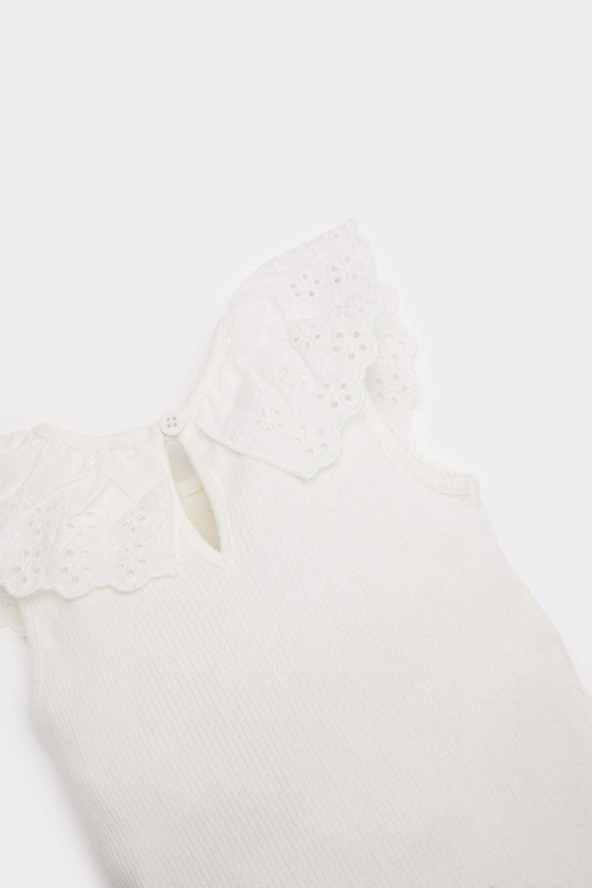 Defacto Dantel Yaka Atlet Kız Bebek C4010A524SM fotoğrafı 3 (önizleme)