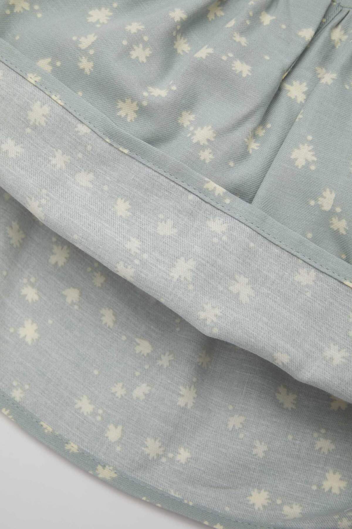 Defacto Çiçekli Uzun Kollu Twill Elbise Kız Bebek C2411A524SP fotoğrafı 4 (önizleme)