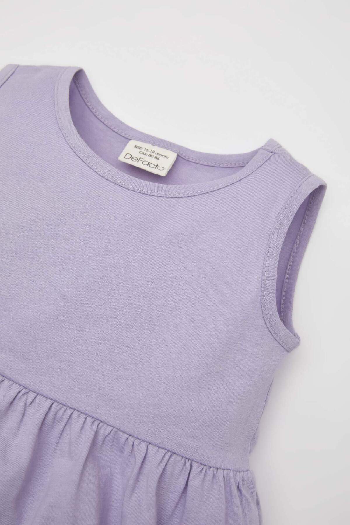 Defacto Desenli Kolsuz 2li Elbise Kız Bebek C0071A524SM fotoğrafı 3 (önizleme)