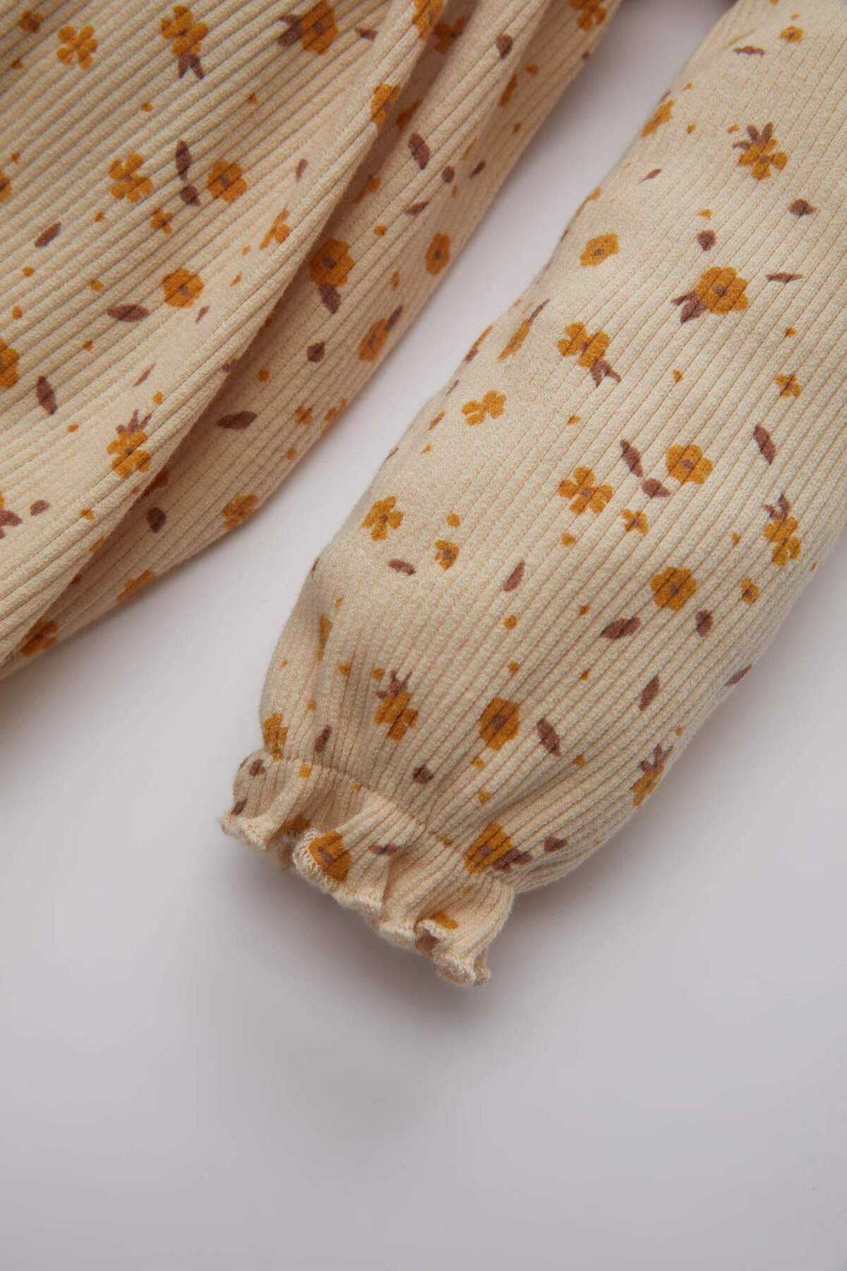 Defacto Desenli Uzun Kollu Fitilli Kaşkorse Elbise Kız Bebek C2641A524SP fotoğrafı 3 (önizleme)