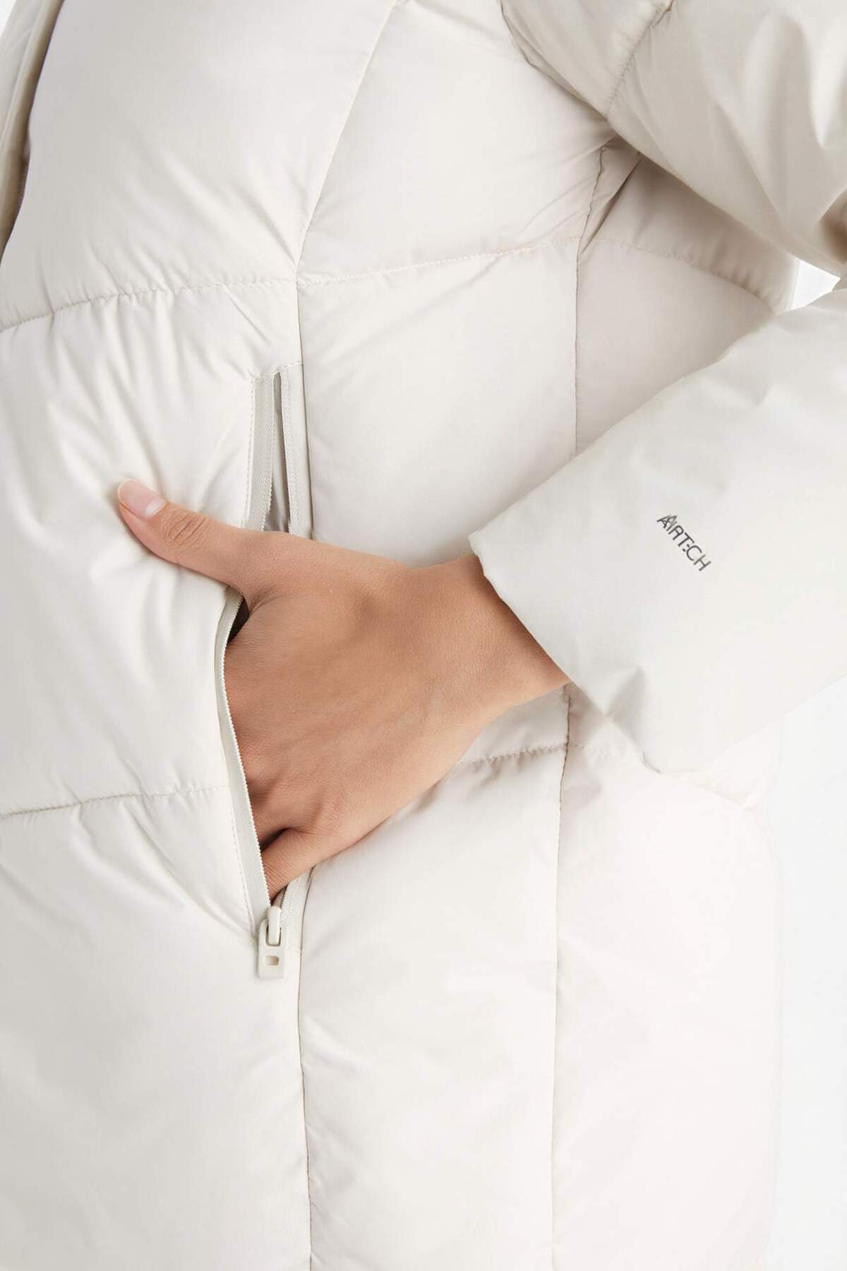 Defacto  DeFactoFit Su İtici Mont Kapüşonlu Polar Astarlı Fermuarlı Su Geçirmez A1553AX23WN - Görsel 5