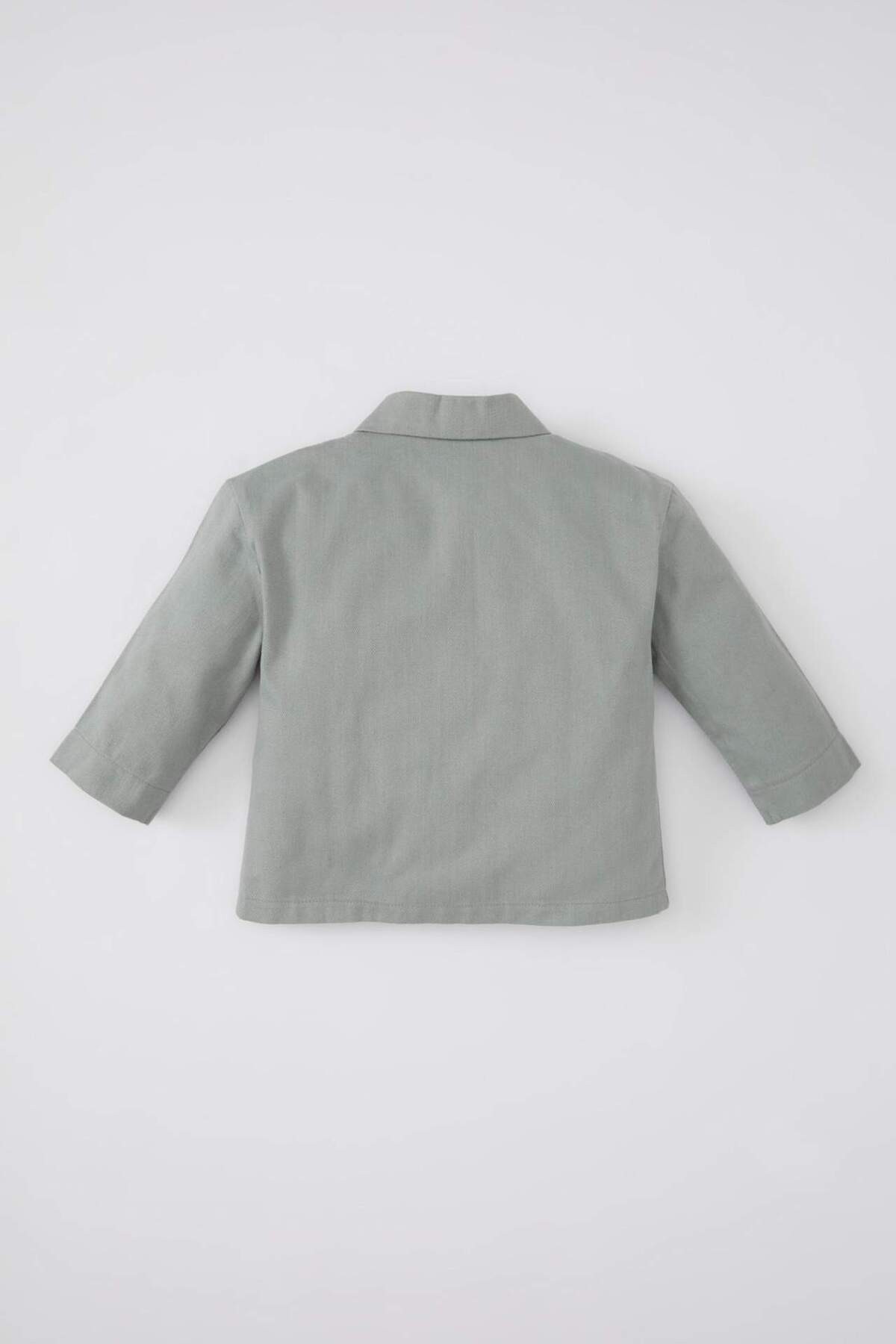 Defacto Cepli Gabardin Uzun Kollu Gömlek Kız Bebek B9654A524SP fotoğrafı 7 (önizleme)
