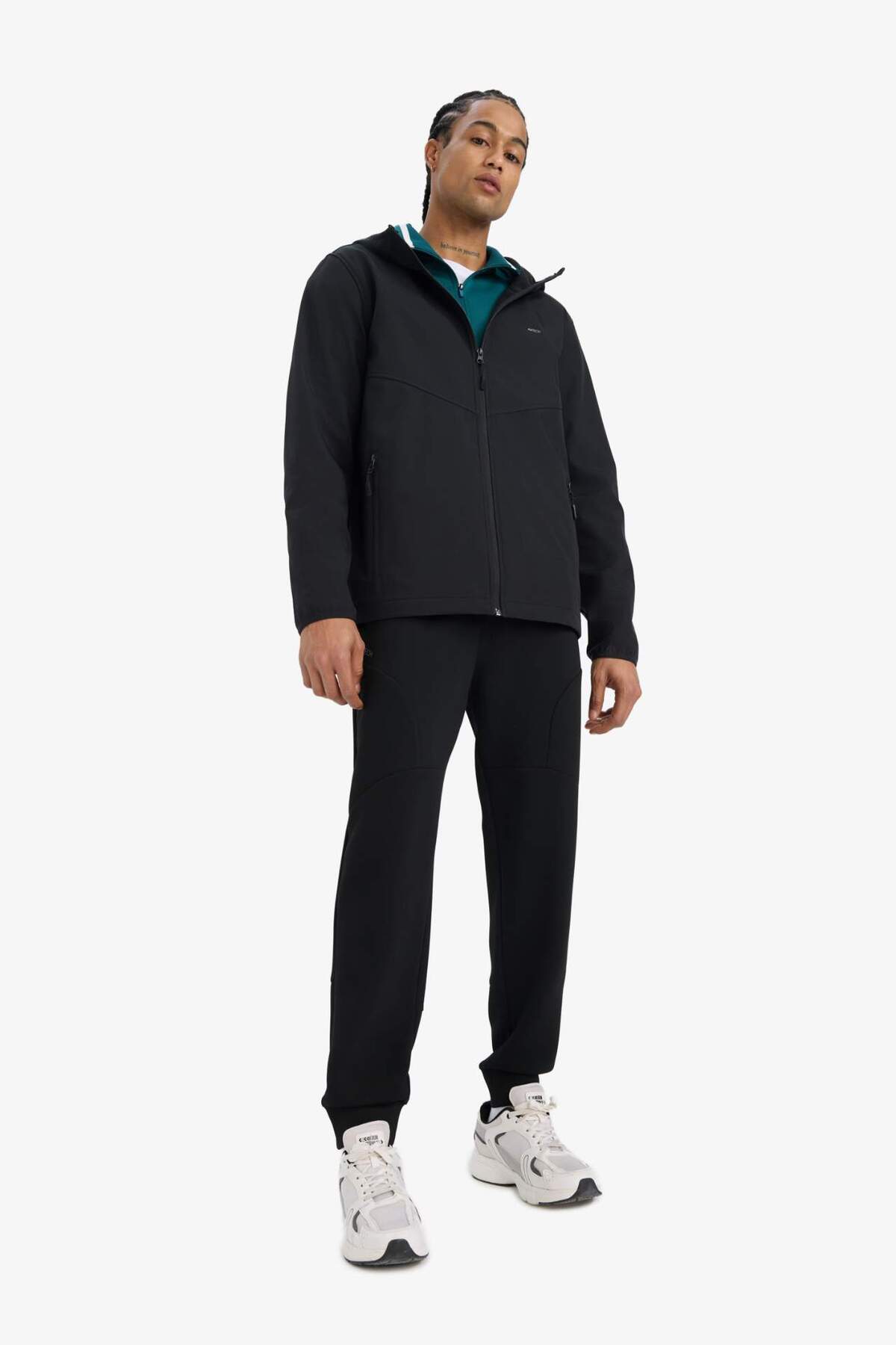 کت بارانی گرم، ضد باد، ضد آب Softshell A2122AX23WN — مشکی — تصویر 2 از 7
