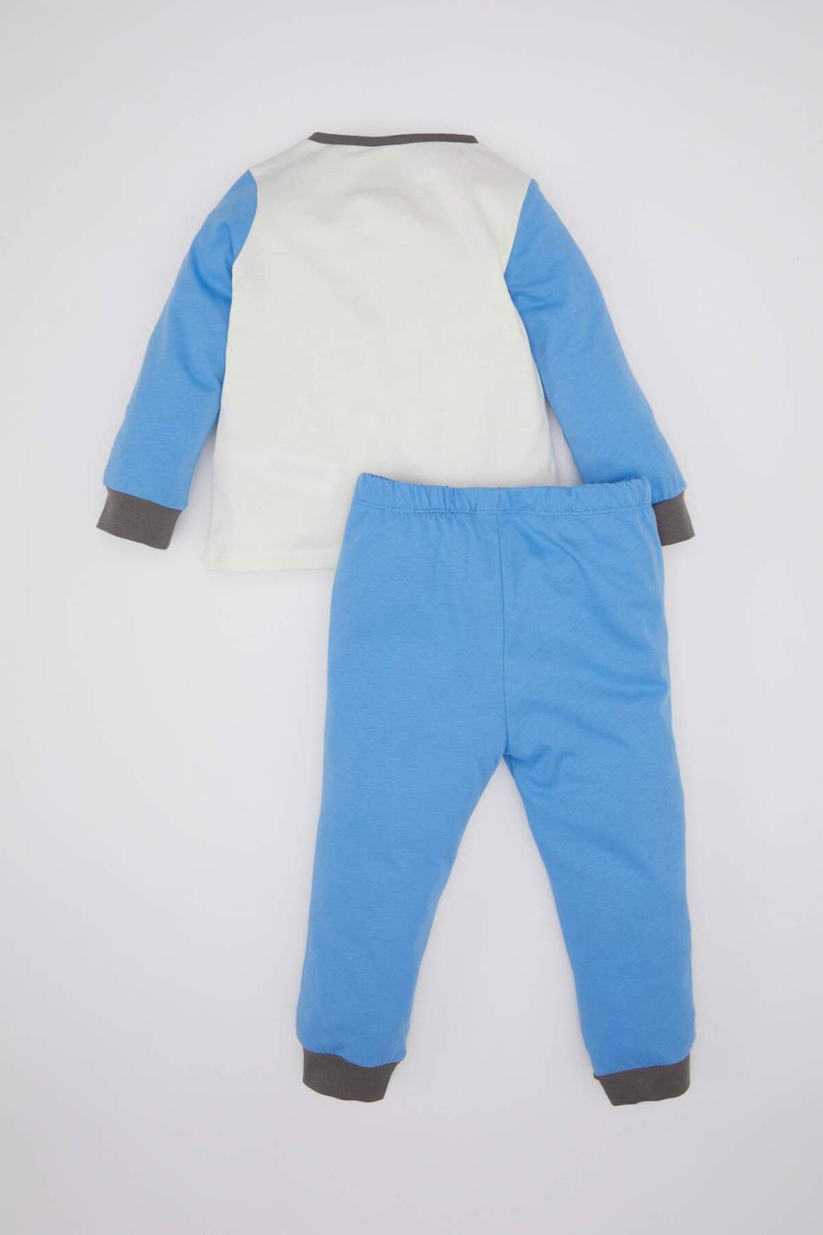 Defacto Pijama Takım Araç Baskılı Uzun Kollu Üst Beli Lastikli Uzun Alt Erkek Bebek D8314A5NS fotoğrafı 6 (önizleme)