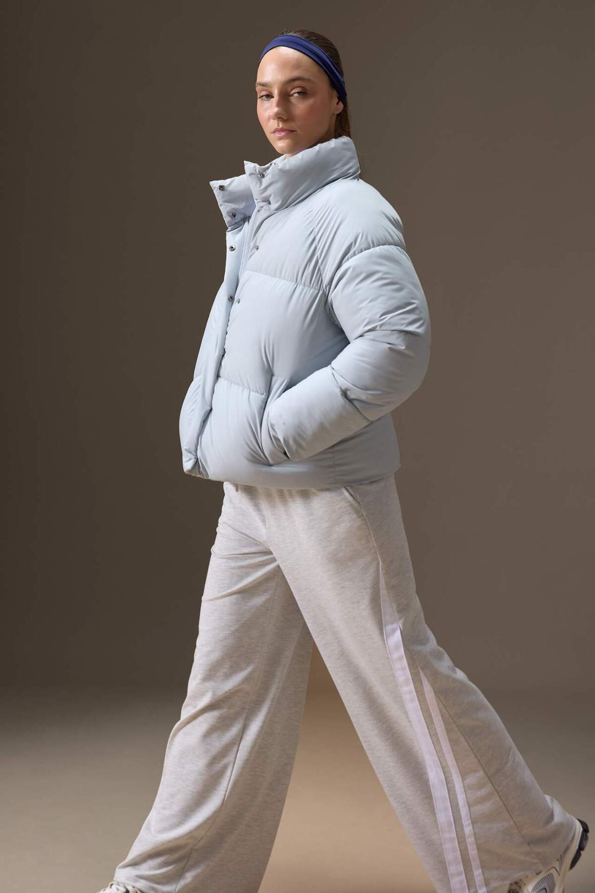 Defacto  DeFactoFit Su Geçirmez Dik Yaka Puffer Şişme Mont A1550AX23AU - Görsel 2