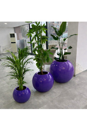 MyDecorZa FİBER BAHÇE VE EV DEKORASYONU KÜRE SAKSI MODELİ (30×30)