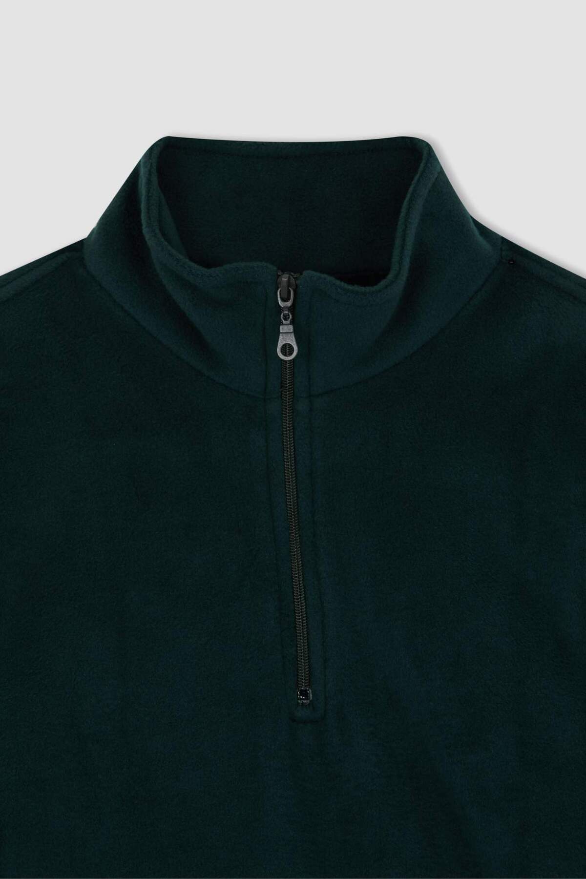 Defacto  Regular Fit Fermuarlı Dik Yaka Yarım Fermuarlı Polar Sweatshirt Y3996AZ22AU - Görsel 5