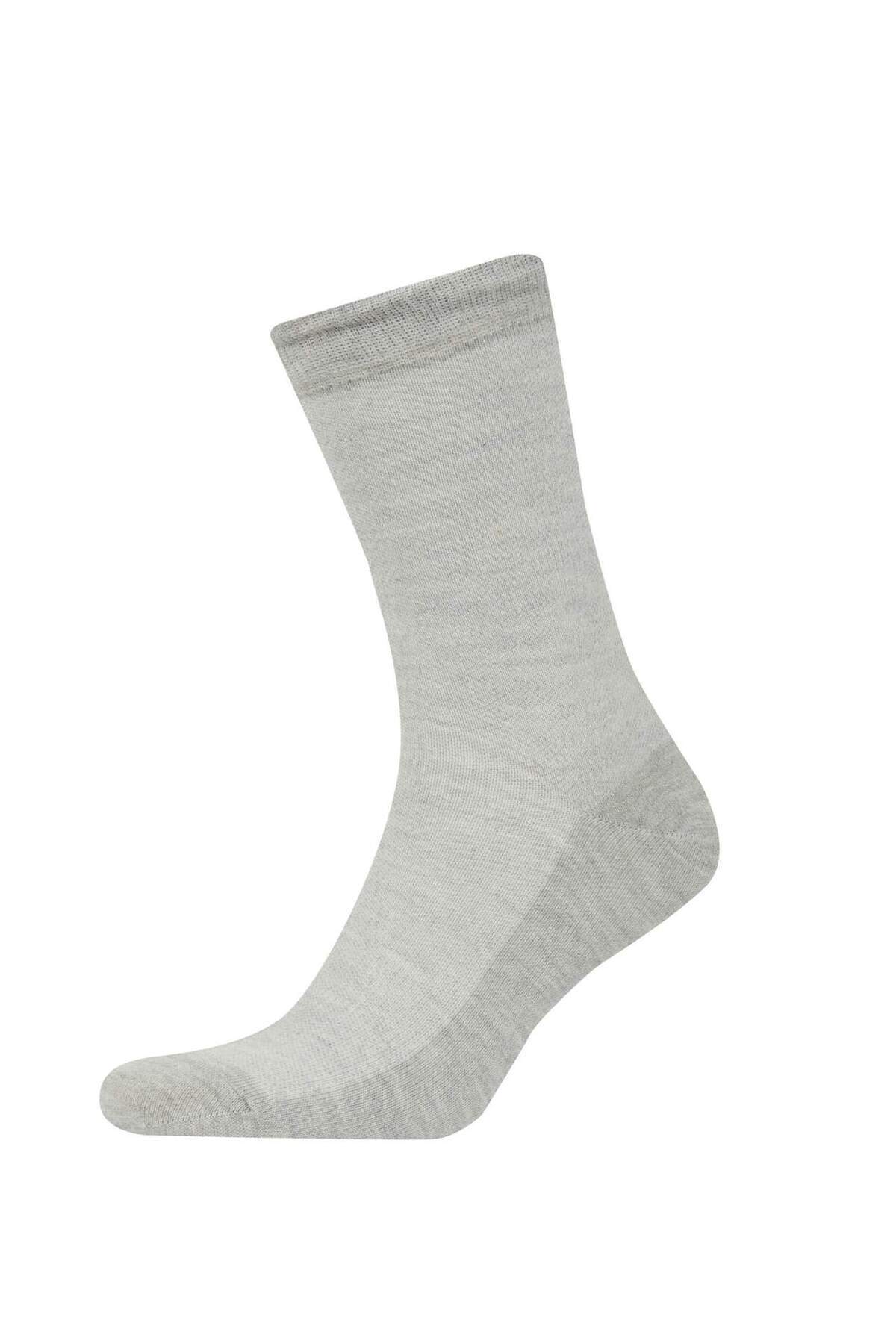 Defacto  Erkek 5li Pamuklu Uzun Çorap R8097AZ21AU - Görsel 5