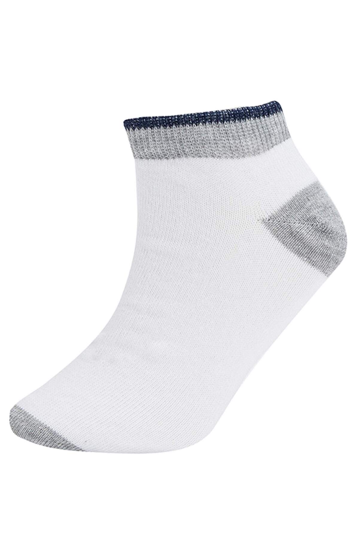 Defacto 5'li Pamuklu Çizgili Patik Çorap Erkek Çocuk N1919A6NS fotoğrafı 5 (önizleme)