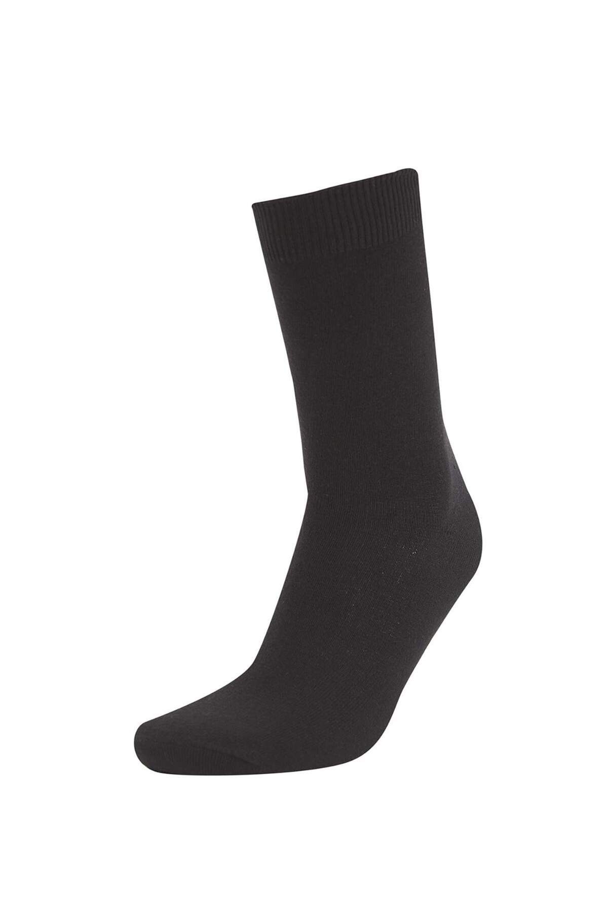 Defacto  Erkek Basıc Düz 7'li Uzun Çorap L5952AZ21SP - Görsel 2