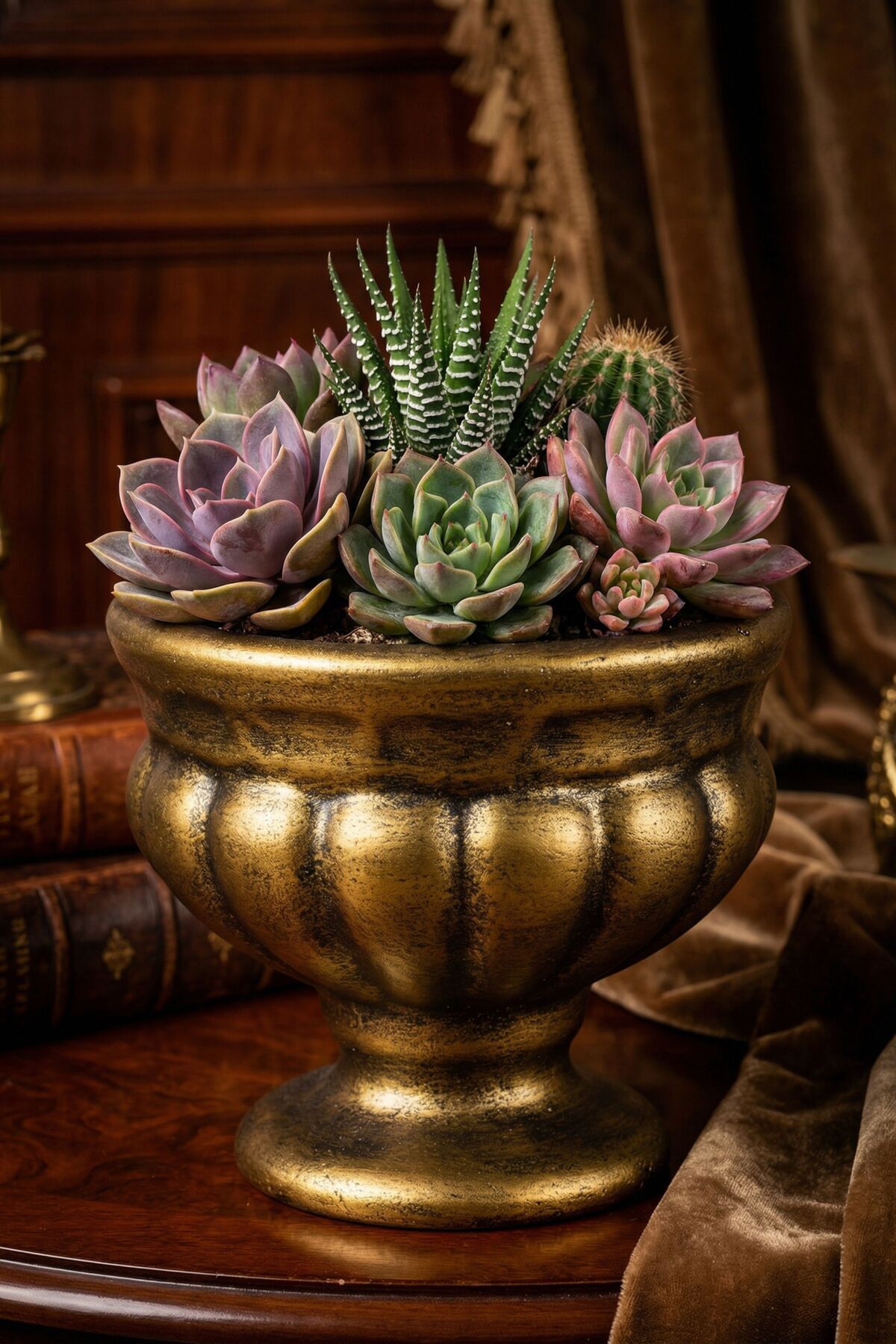 Flower Pot Decorative Flower Pot Cactus Flower Pot Succulent Flower Pot Small Flower Pot Model 34 Gold Tight Flower Pot