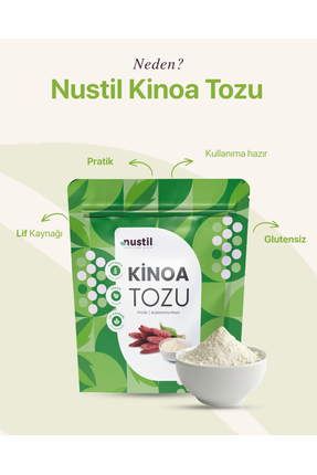 NUSTİL Nustil Glutensiz Hazır Kinoa Tozu (QUİNOASURE) 340 gr