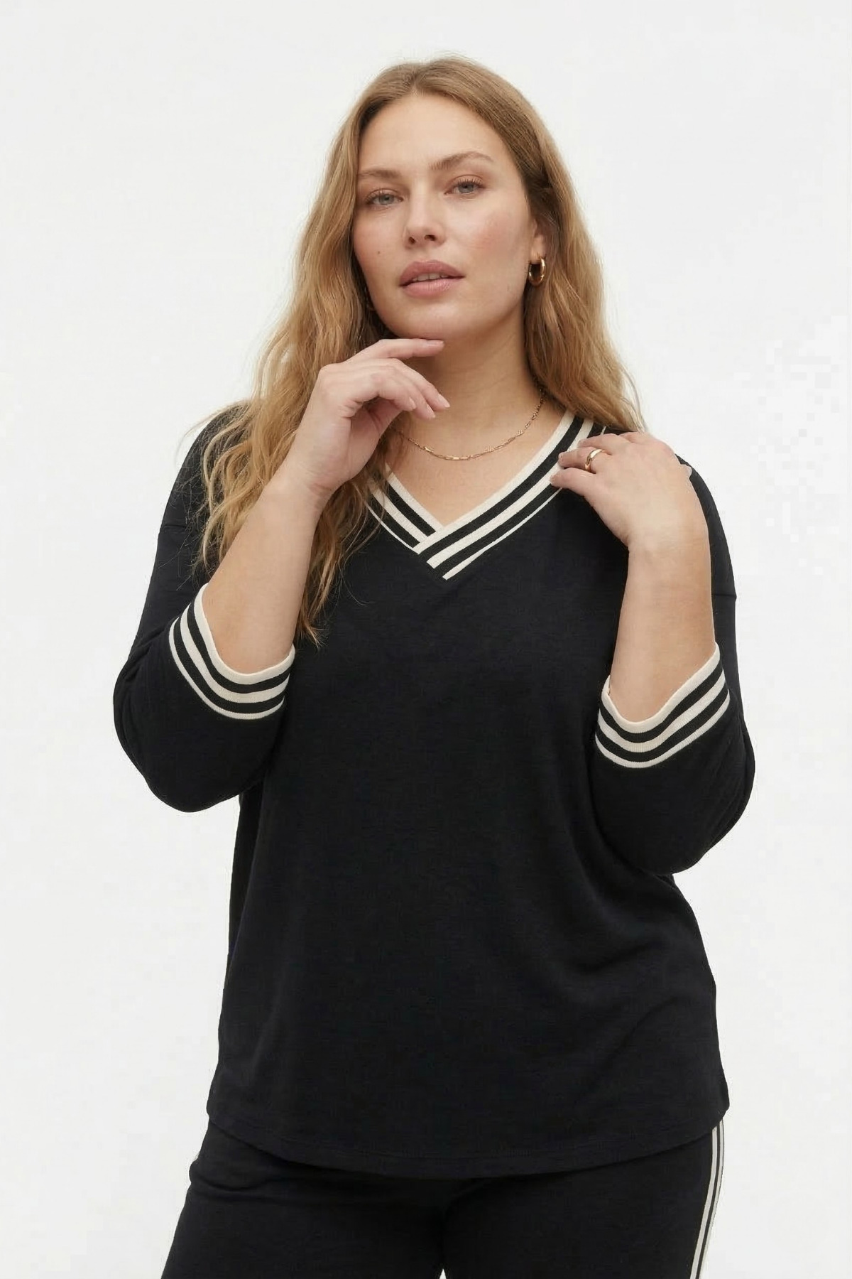 Mivoon Şeritli Takım Oşho %100 Modal Kumaş Şeritli Soft Dokulu M-6XL görsel 3