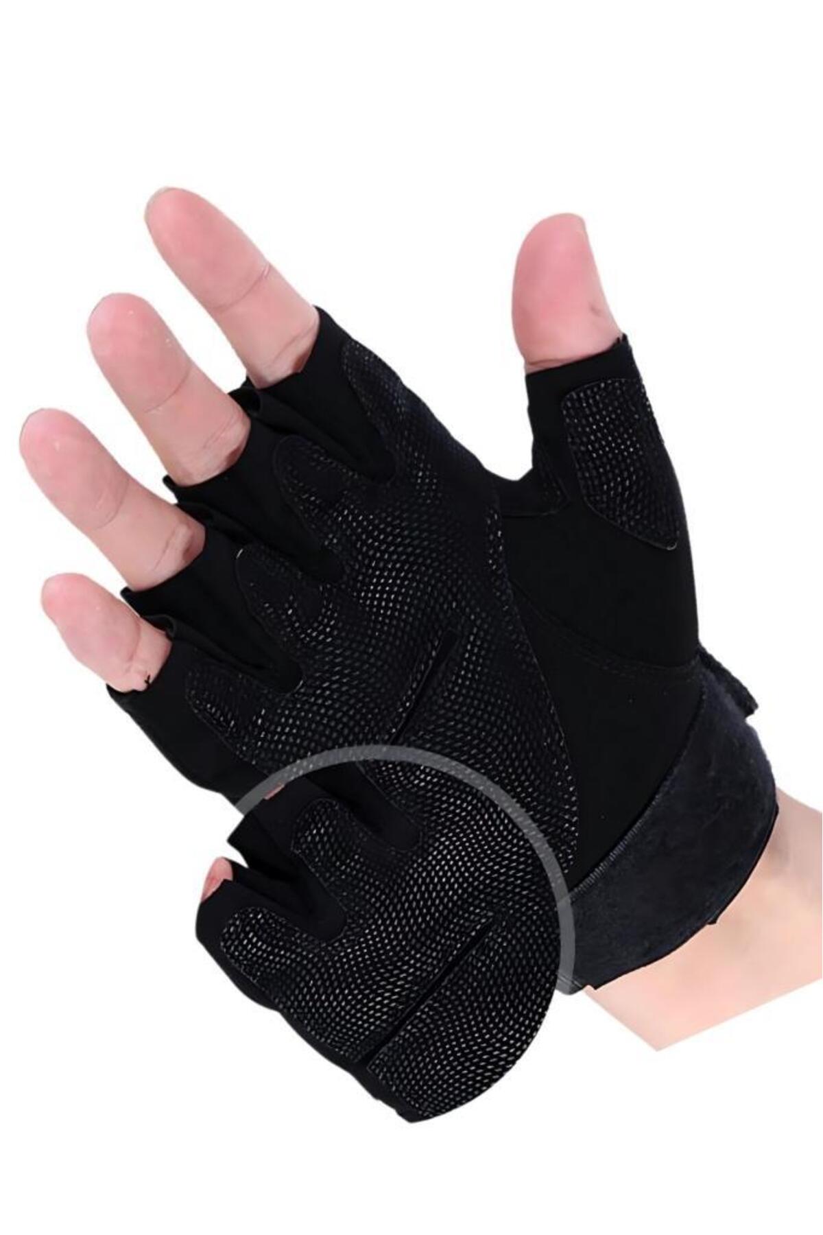 SINGLE SWORD Yarım Parmak Taktik Eldiven Bisiklet Motosiklet Outdoor Eldiven 2XL//SİYAH görsel 4