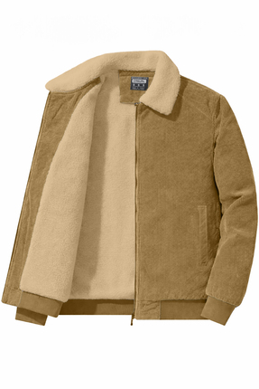 Ghassy Co Erkek Peluş Astarlı Gömlek Yaka Tam Fermuar Rüzgar Geçirmez Kadife ...