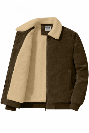 Ghassy Co Erkek Peluş Astarlı Gömlek Yaka Tam Fermuar Rüzgar Geçirmez Kadife ...