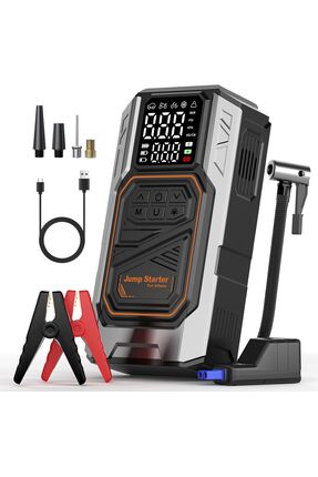 TARÇIN 4'ü 1 Arada Akü Takviye Cihazı, Taşınabilir Hava Pompası, Powerbank, L...