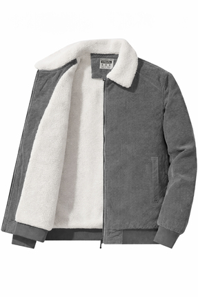 Ghassy Co Erkek Peluş Astarlı Gömlek Yaka Tam Fermuar Rüzgar Geçirmez Kadife ...