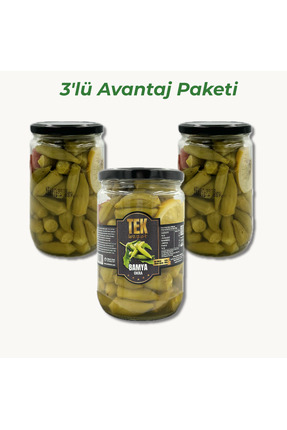 Tek Lezzet Ev Yapımı Sultani Bamya - Avantajlı 3'lü Paket