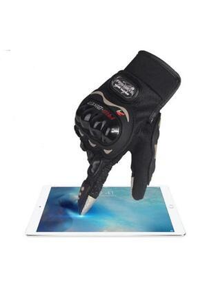 Probiker Siyah Motosiklet Eldiveni L | Touch Screen Dokunmatik | Kaymaz Elast...