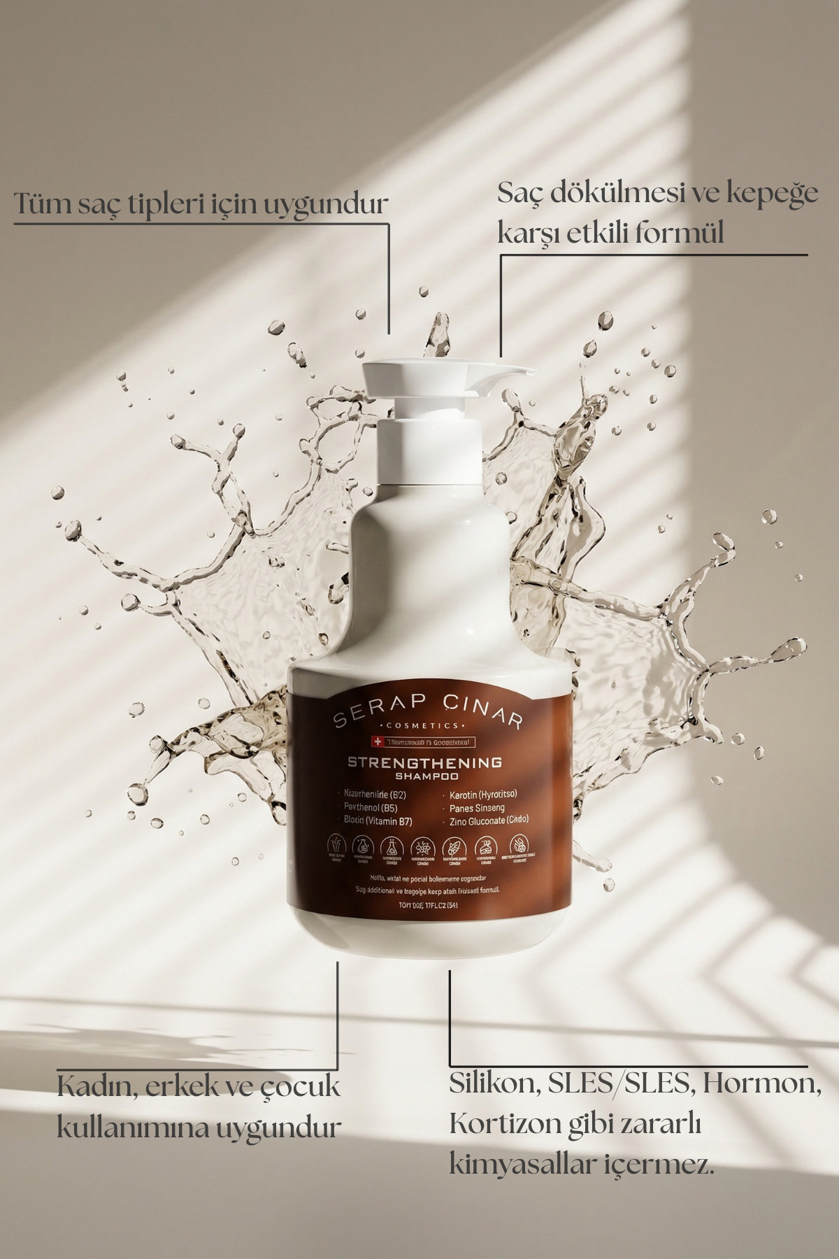 Saç Bakım Seti: Saç Vitamin Serum 30ml Bitkisel Şampuan 400ml — SRPCNR006 — تصویر 5 از 6