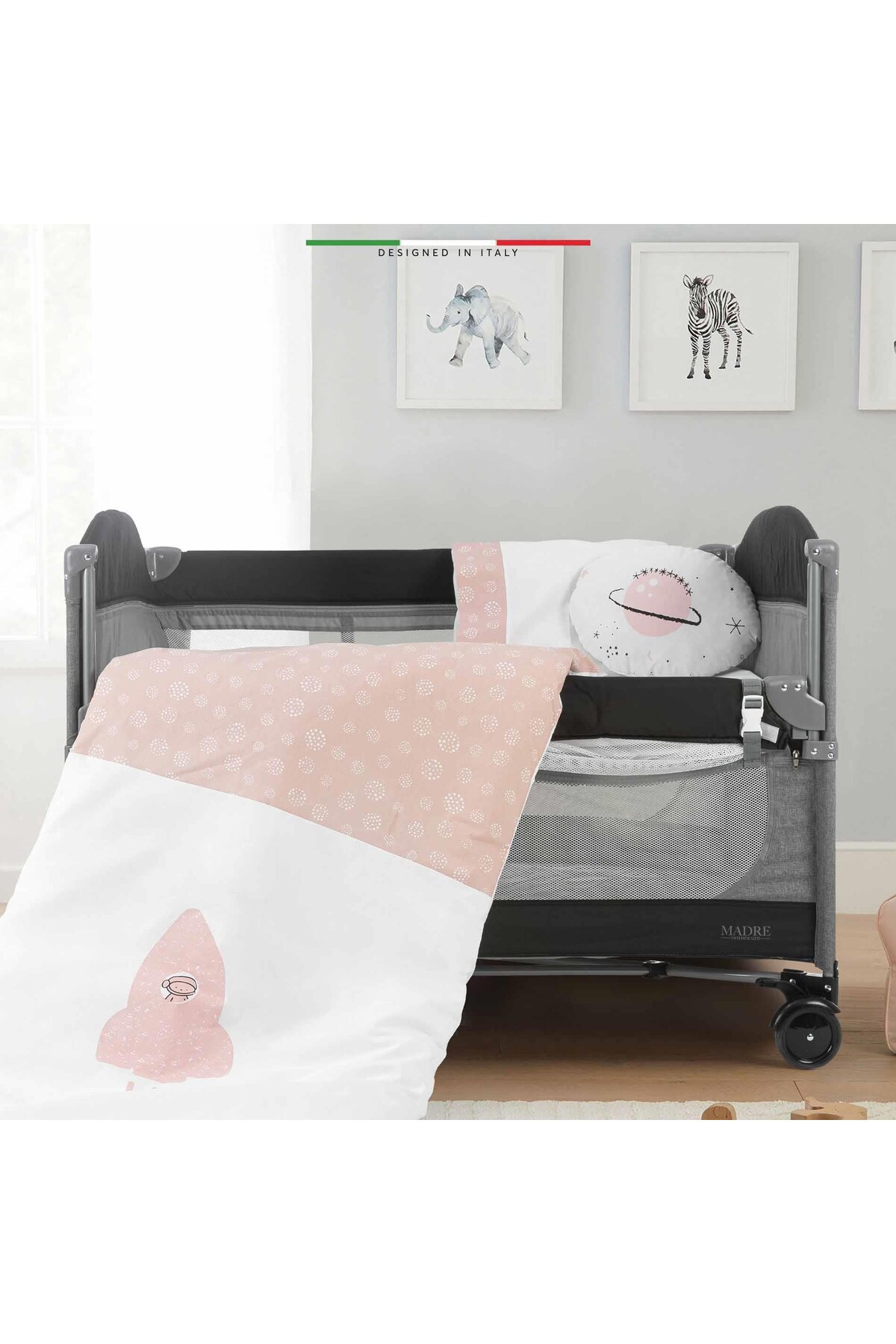 Elele Life Space 6 Parça Oyun Parkı Park Yatak Bebek Uyku Seti Pudra fotoğrafı 6 (önizleme)