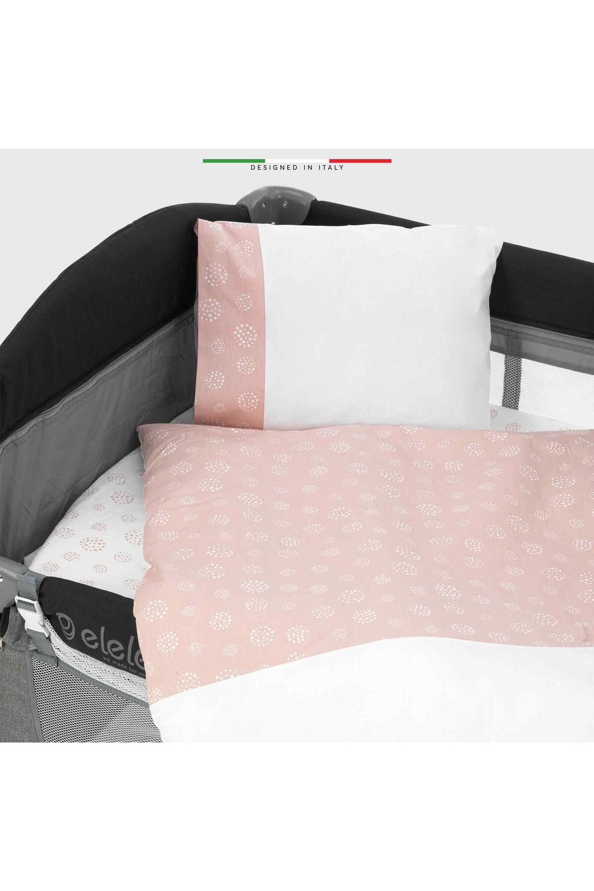 Elele Life Space 6 Parça Oyun Parkı Park Yatak Bebek Uyku Seti Pudra fotoğrafı 7 (önizleme)