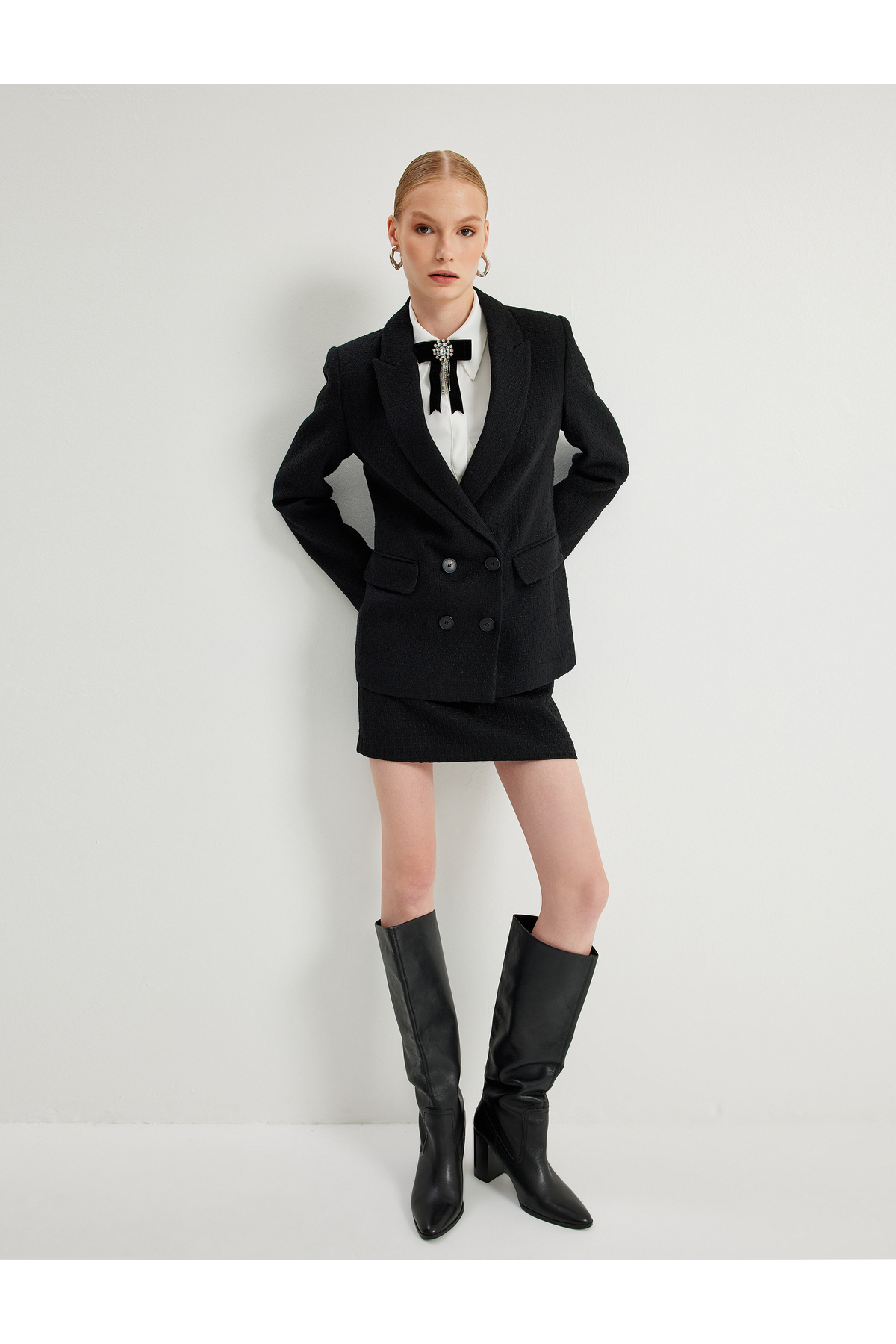 Hip Slim Fit Double Breasted Blazer Jacket