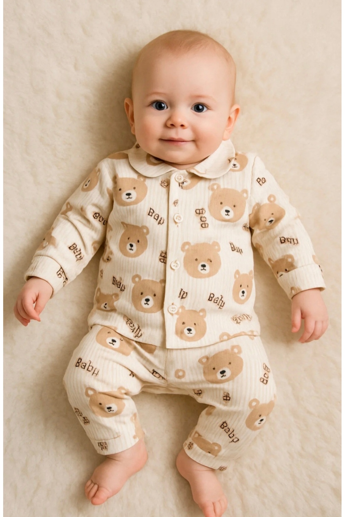 anne dokunuşu gibi KUZUM BEBE Yenidoğan Organik Pamuk 2’li Kız Erkek Bebek Takım fotoğrafı 4 (önizleme)