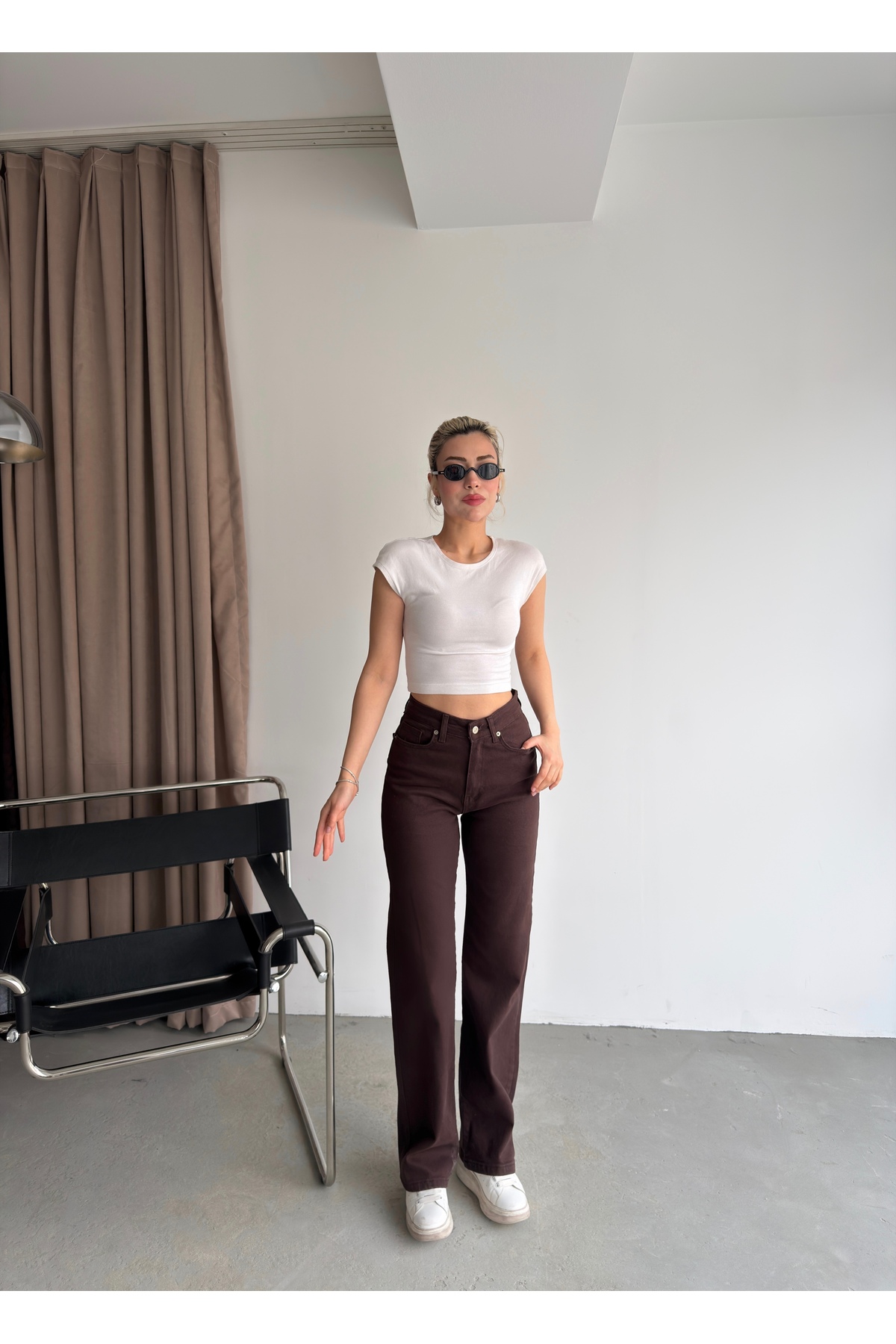 FIREVOGUE  PALAZZO ACI KAHVE YÜKSEK BEL