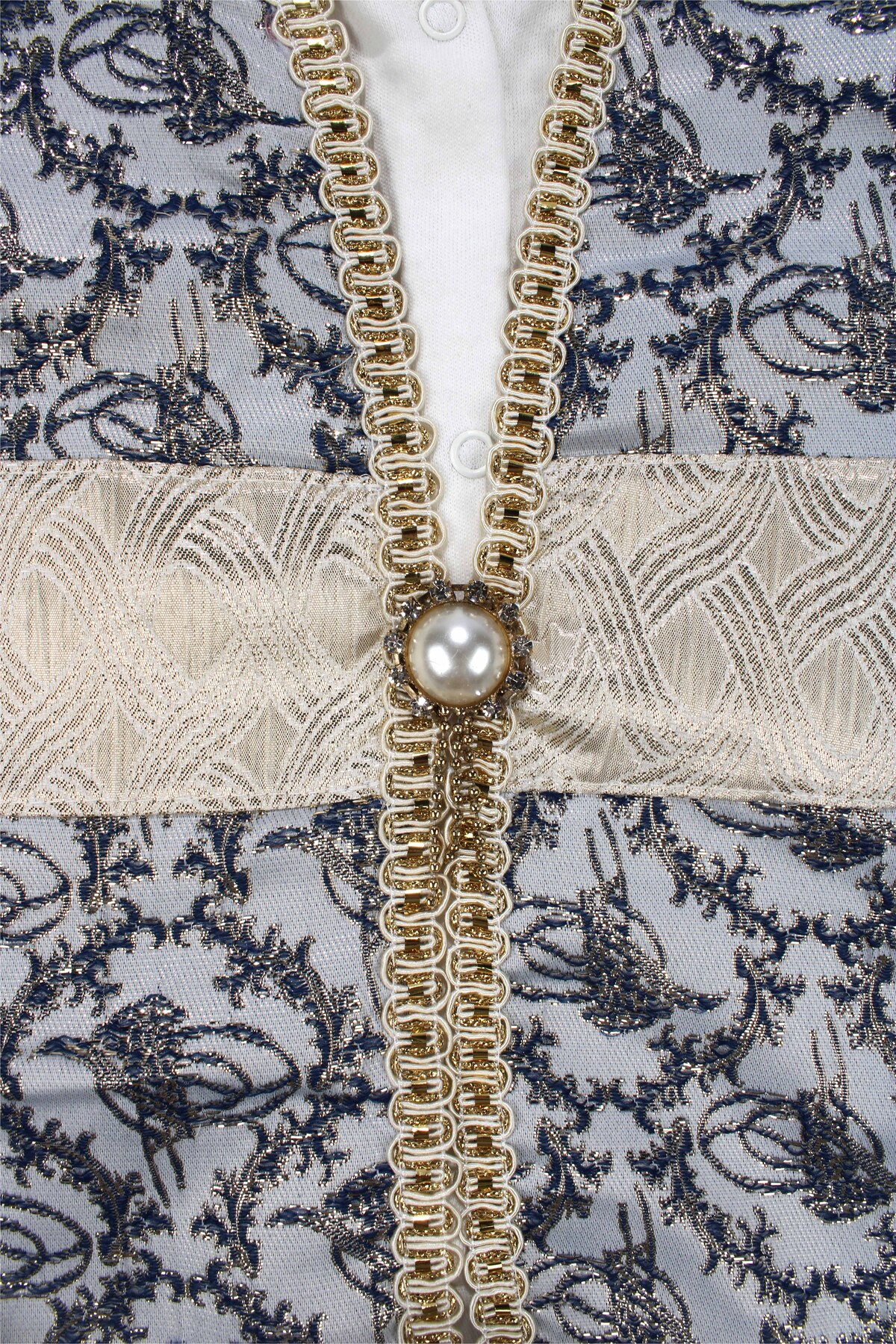 bebegen Sarı Laci Tuğra Desenli Altın Kemerli Erkek Bebek Mevlüt Takımı fotoğrafı 5 (önizleme)