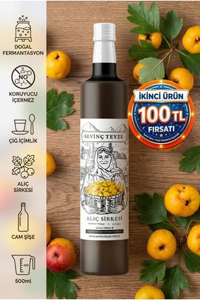 Organik Teyze Sevinç Teyze Doğal Fermantasyon Alıç Sirkesi, Hawthorn Vinegar ...