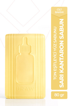 Uraw Leke Karşıtı ve Ton Eşitleyici Yüz Sabunu | Sarı Kantaron Sabun