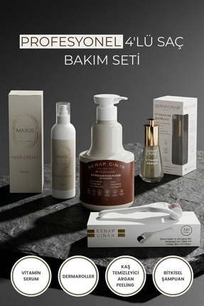 Serap Çınar Cosmetics 4'lü Profesyonel Saç Bakım Seti Ev Kullanımına Uygun