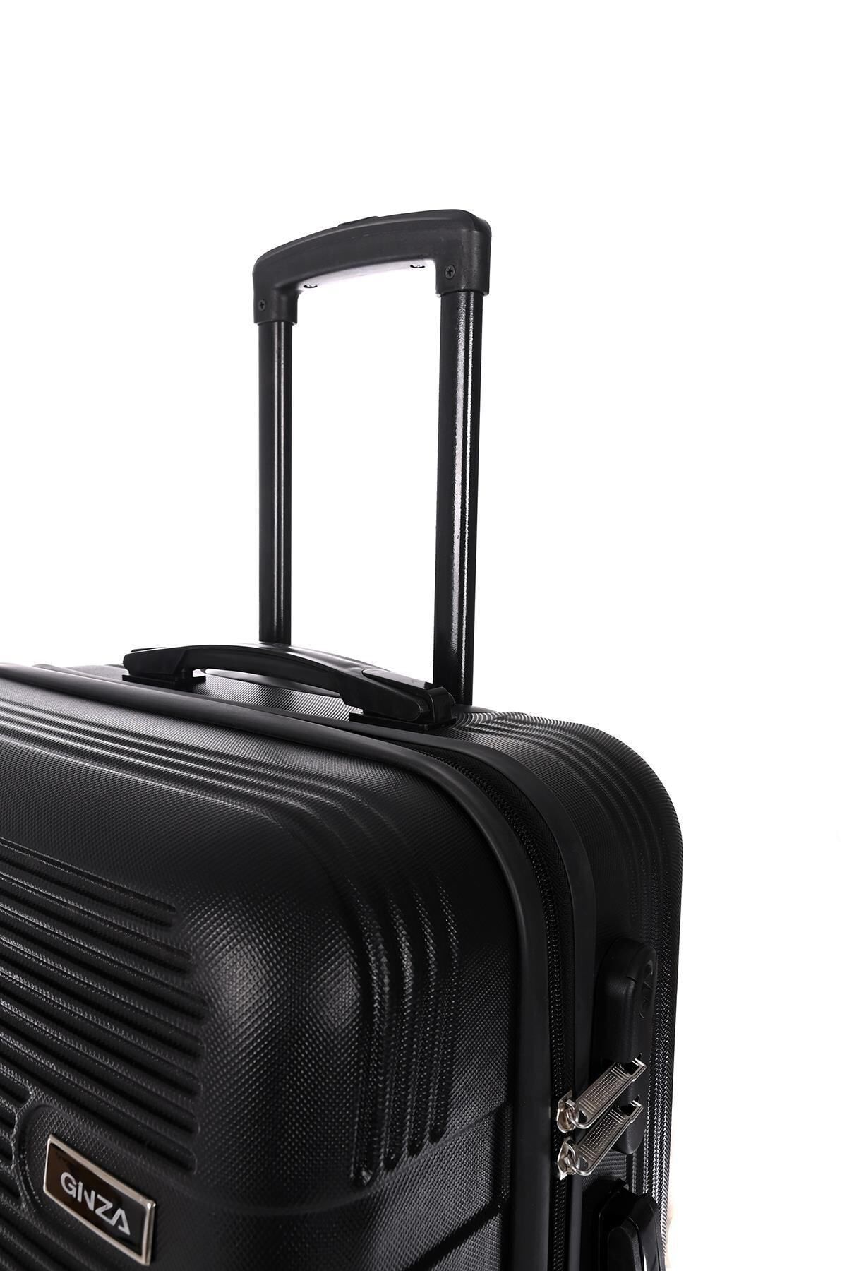 DERİEND  3000 Unisex 3'lü Valiz Seti Siyah - Görsel 7