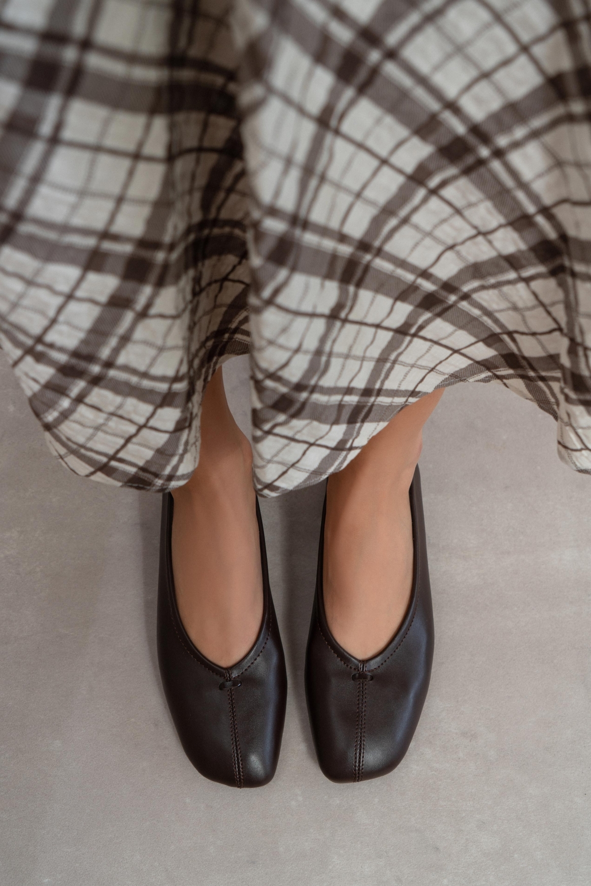 Calm Coffee Matte Flat Sole Women's Flat Shoes