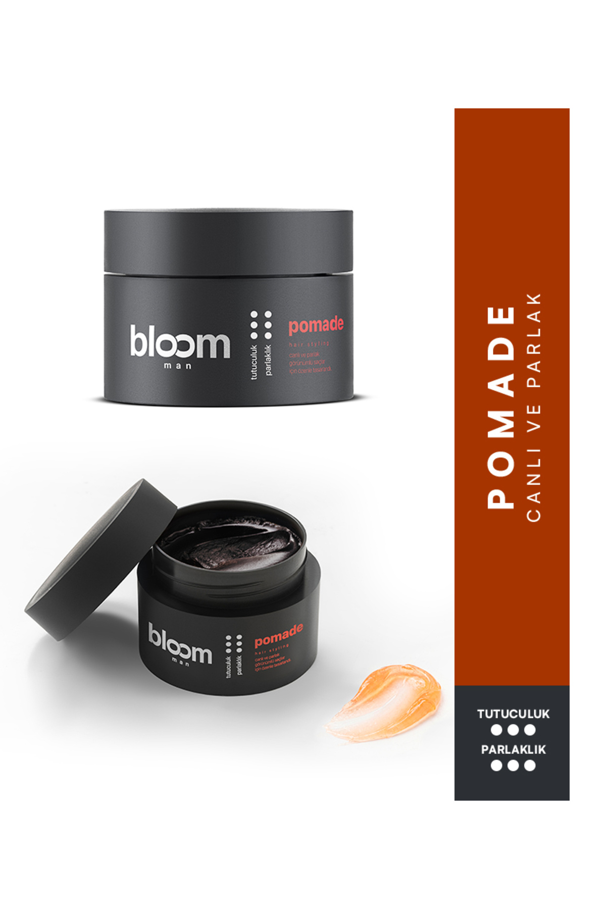 Bloom Man Hair Styling Pomade 100 ml | Erkek Saç Şekillendirici Pomad |Güçlü Tutuş Parlak Görünüm — POMADE2