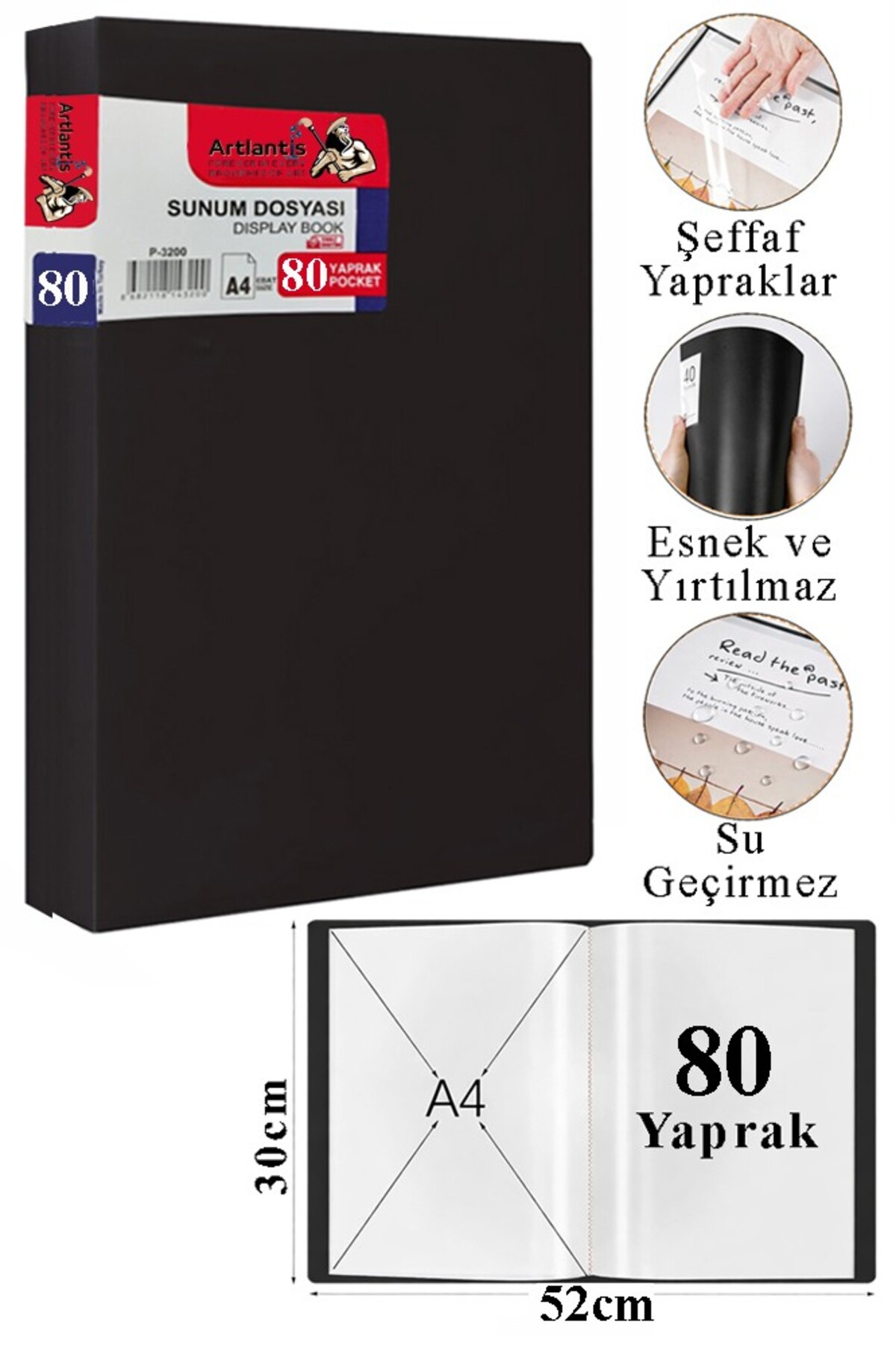 Artlantis Sunum Dosyası 100 lü 1 Paket Poşet Dosyalı Katalog