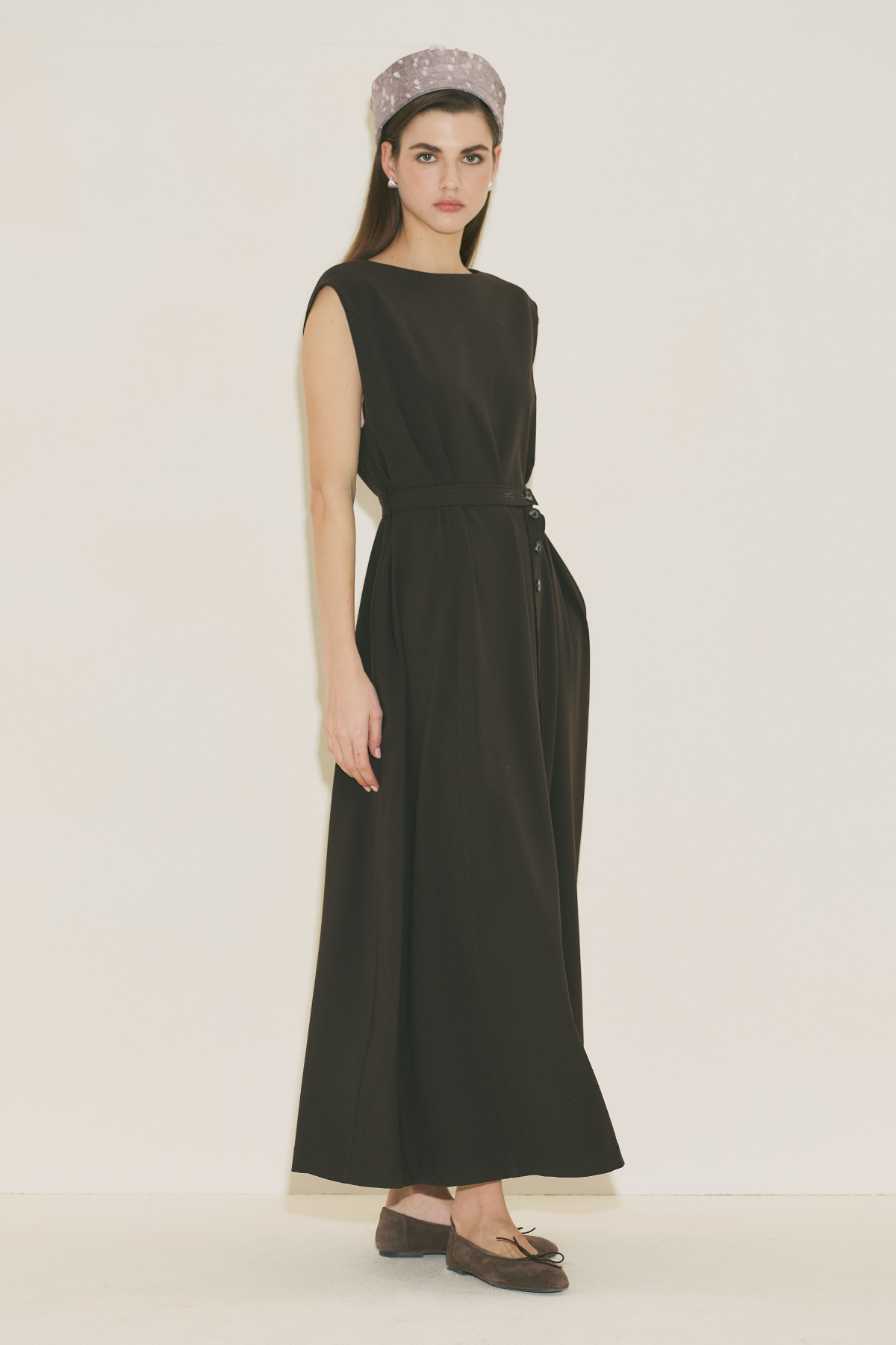 linen knee length dress Linen Day Dress in Neopolitan Plaid