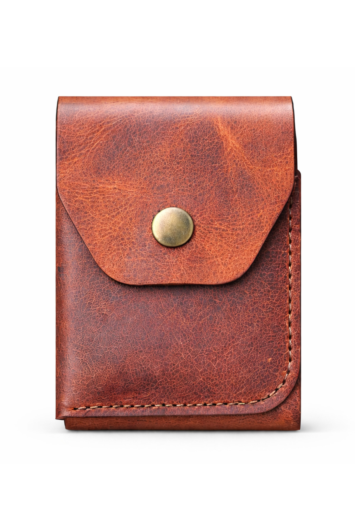 Bakani Leather  El Yapımı Hakiki Deri Erkek Cüzdan – Çıtçıtlı Minimal Tasarım Kartlık Para Bölmeli