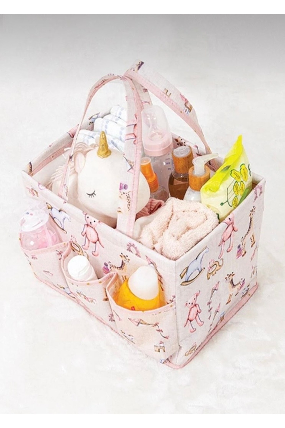 Charlotte Candle Baby Kulplu Bebek Bakım Çantası Düzenleyici Seyahat Çantası Bebek Aksesuar Taşıma Çantası Organizer fotoğrafı 2 (önizleme)