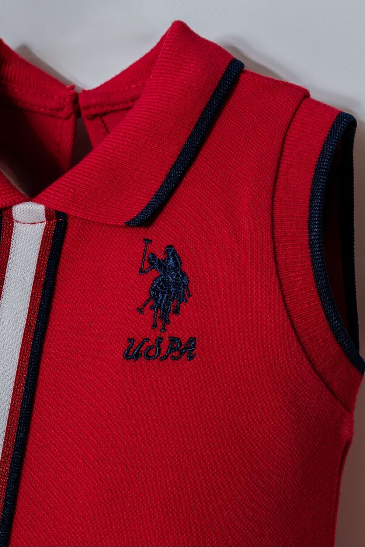 U.S. Polo Assn. Kız Bebek Kırmızı Elbise fotoğrafı 2 (önizleme)