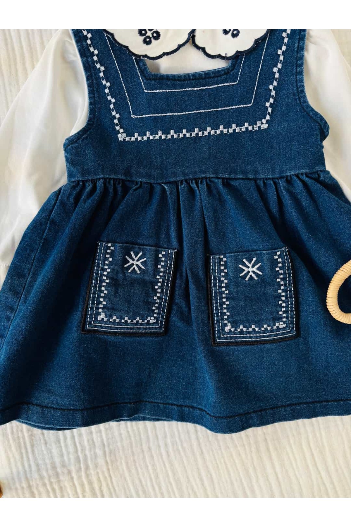 NUNU BABY Sally 2 Parça Kot Elbise fotoğrafı 4 (önizleme)