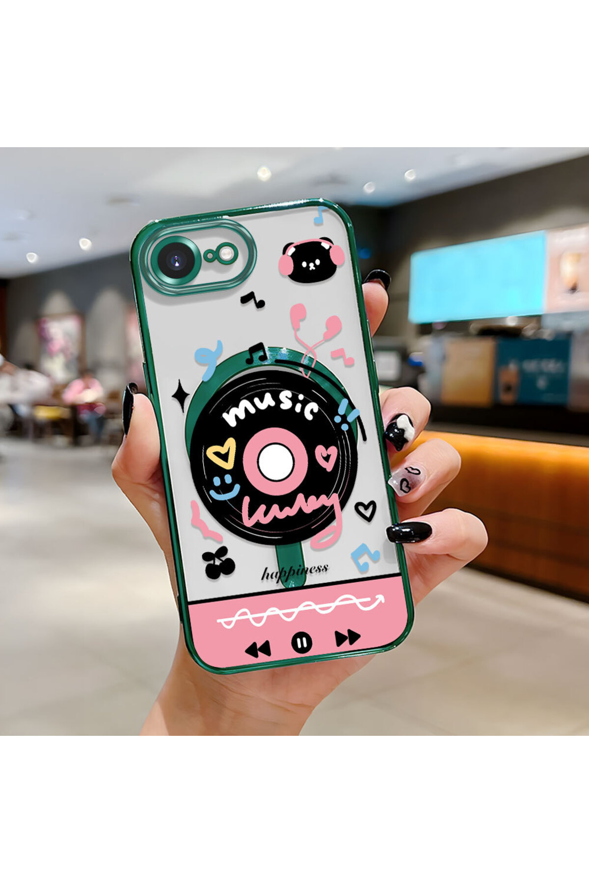 magnetic Shockproof Silicone Case with Transparent Back Surface for iPhone 16e