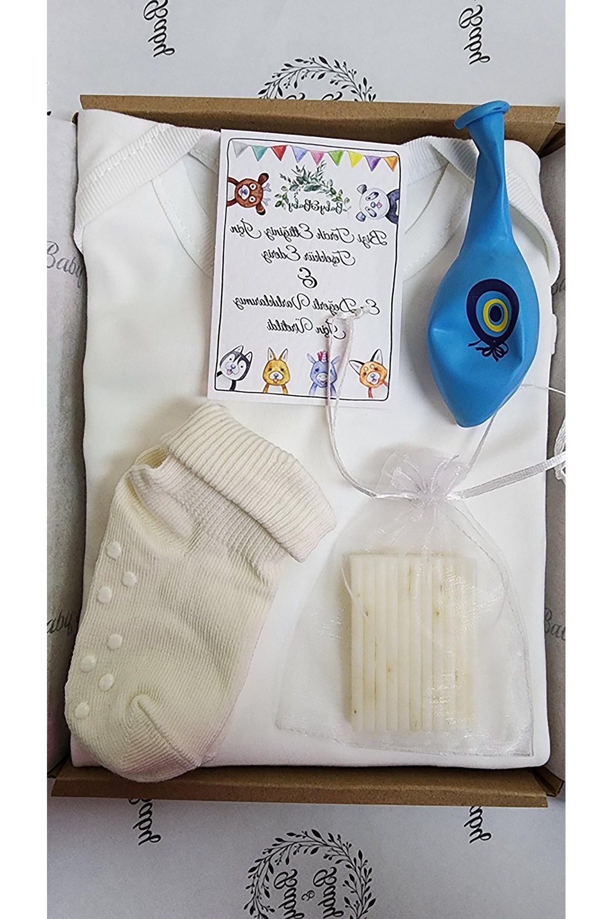 Baby&Baby Tw-İn Gold İsim Baskılı Pamuklu Unisex Çıtçıtlı Ikiz Bebek Body Zıbın fotoğrafı 5 (önizleme)