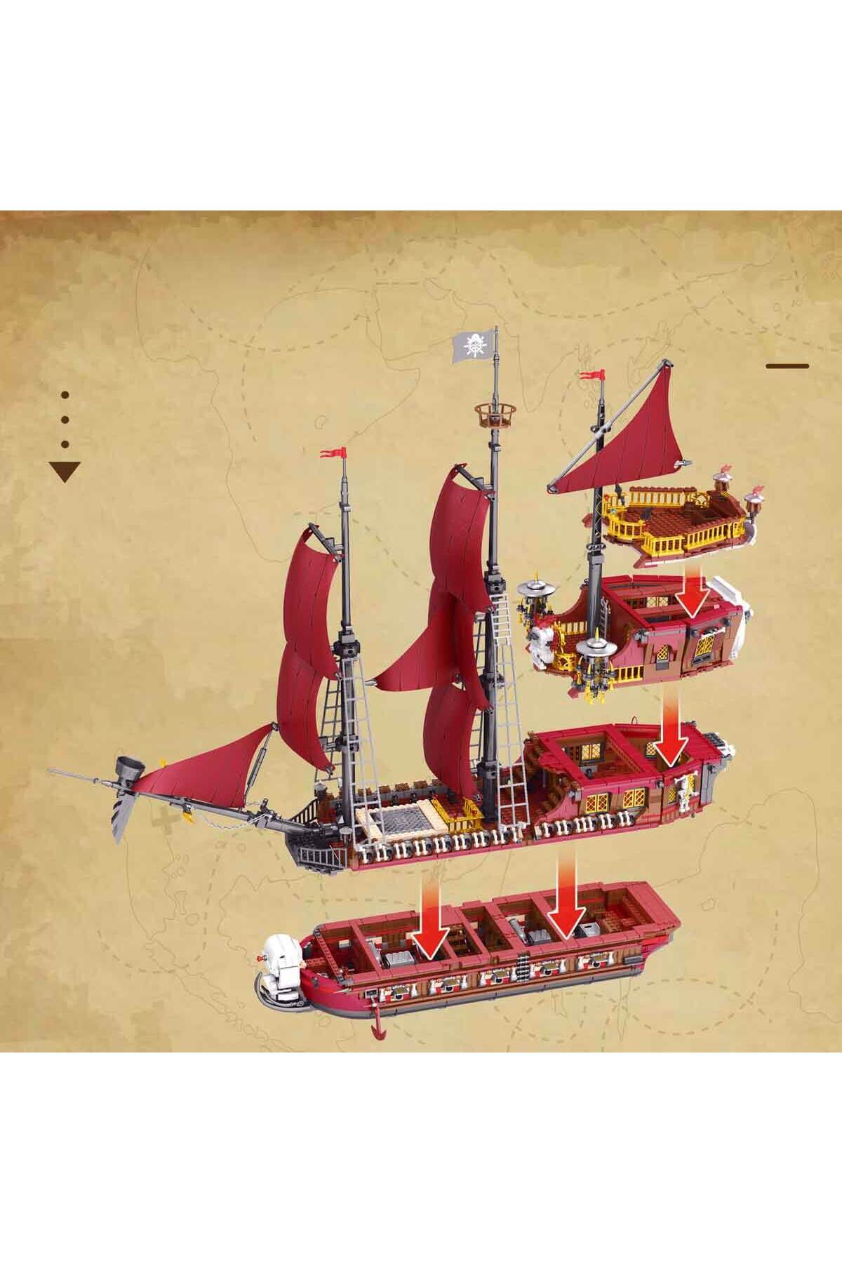 Sunman Korsan Gemisi Teknik Blok Yapı Seti 2776 Parça fotoğrafı 3 (önizleme)