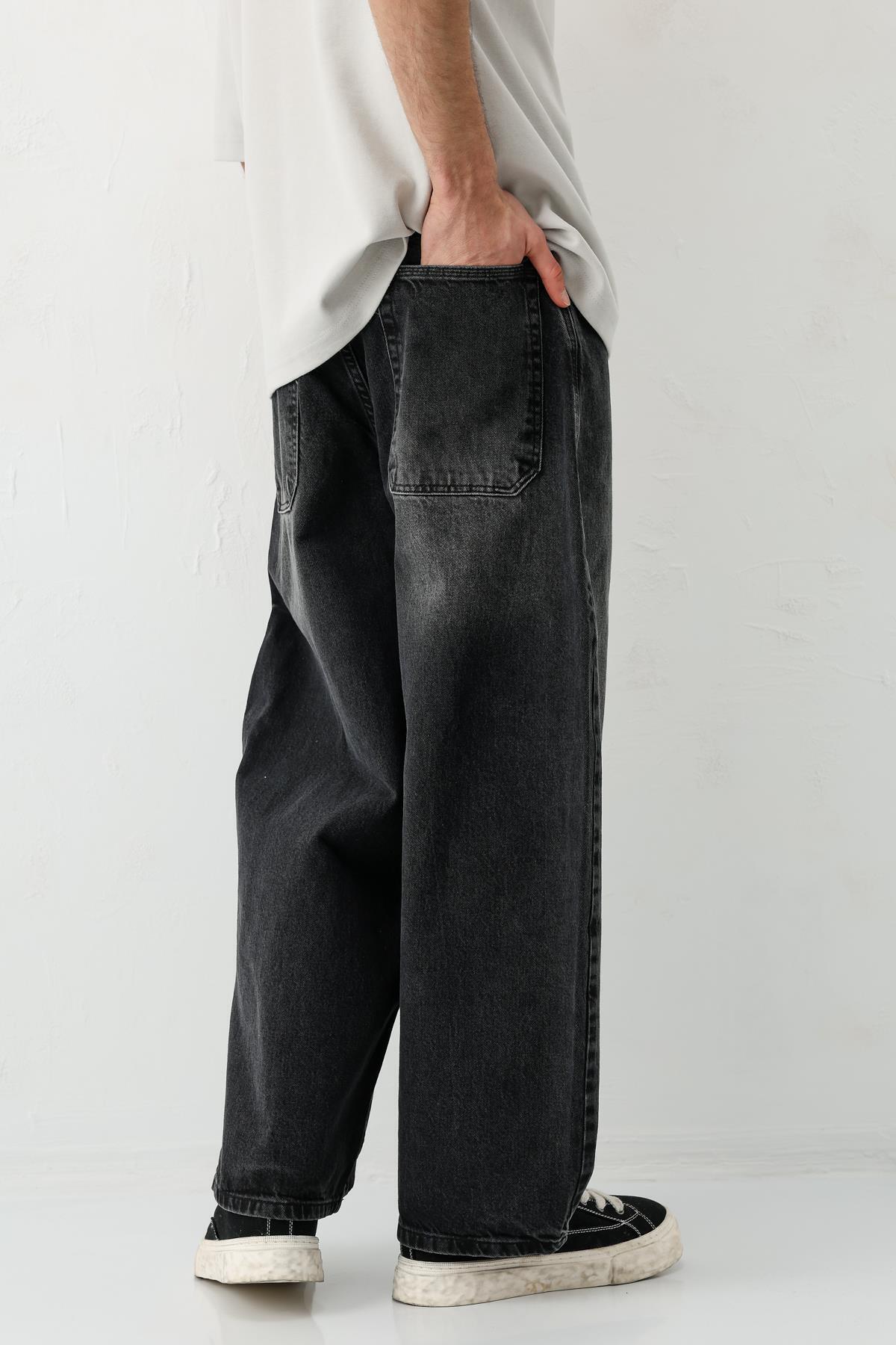VAMOSCLO Barrel Fit Jeans Füme görsel 6