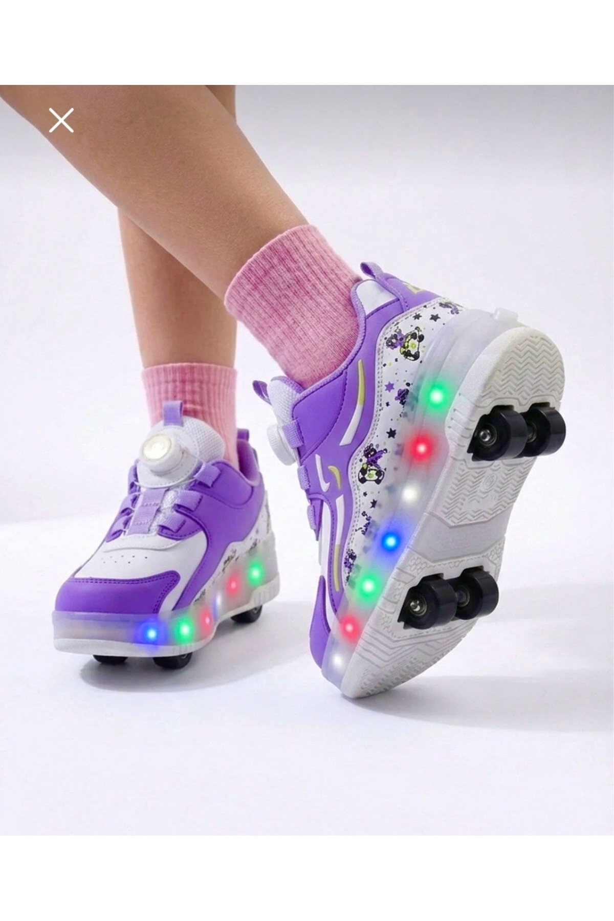 jojo　脚 JOJO KIDS kız çocuk ışıklı patenli ayakkabı on off düğmeli , oto