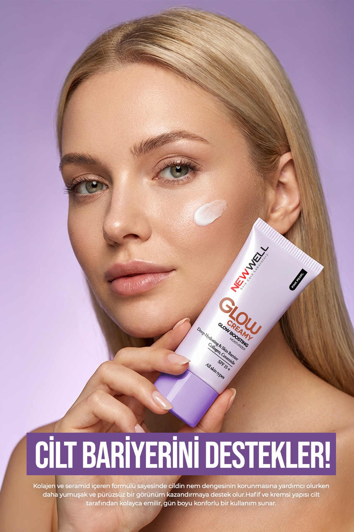 کرم مرطوب کننده و روشن کننده صورت Glow Boosting SPF 15+ Pink Pearl 01، 30 میلی لیتر — سفید 8680923360409 — تصویر 2 از 5