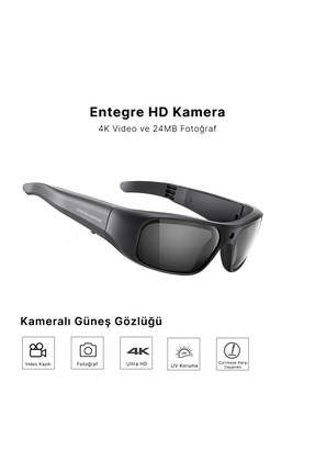 OhO sunshine 628 4K Ultra HD Kameralı Akıllı Güneş Gözlüğü - 128GB Hafıza, TR...